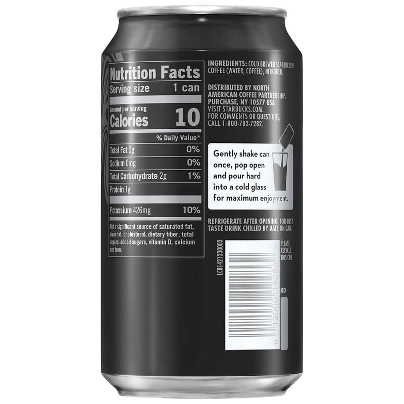 Starbucks Nitro Cold Brew Coffee, Unsweetened, 8-Pack