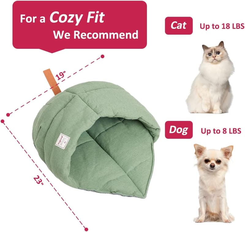 Cozy Washable Cat Sleeping Bag Hideaway Bed for Indoor Cats
