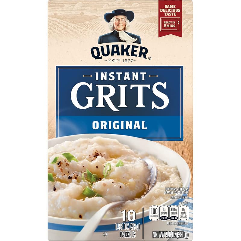 Quaker Instant Grits, Original, 10 Pack (0.98oz Packets)
