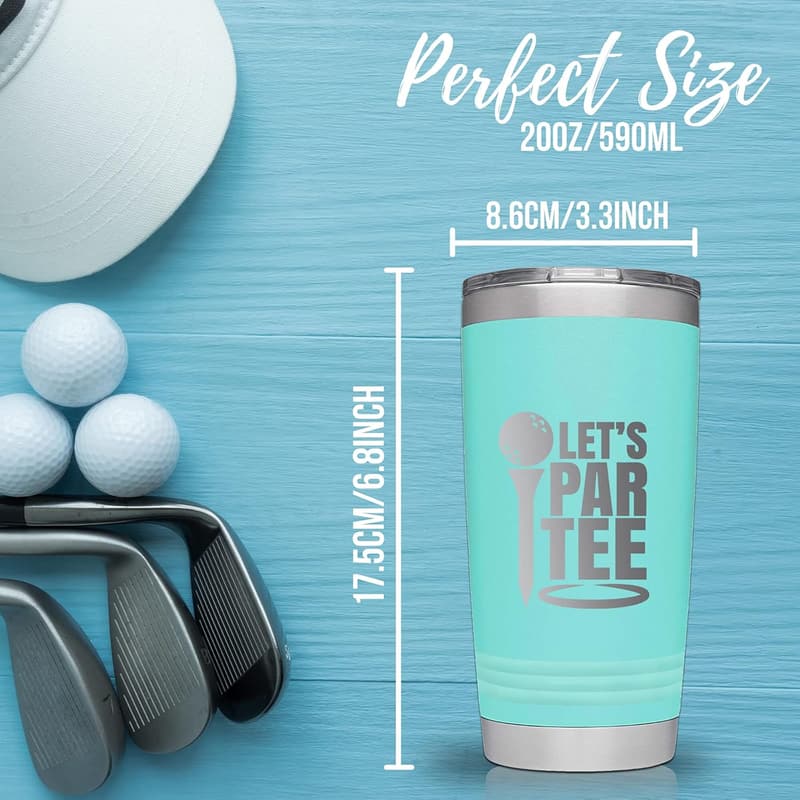 Funny 20oz Golf Tumbler for Dads & Golf Lovers - Teal