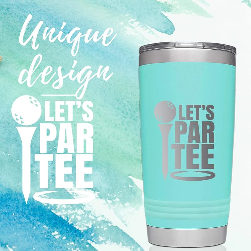 Funny 20oz Golf Tumbler for Dads & Golf Lovers - Teal