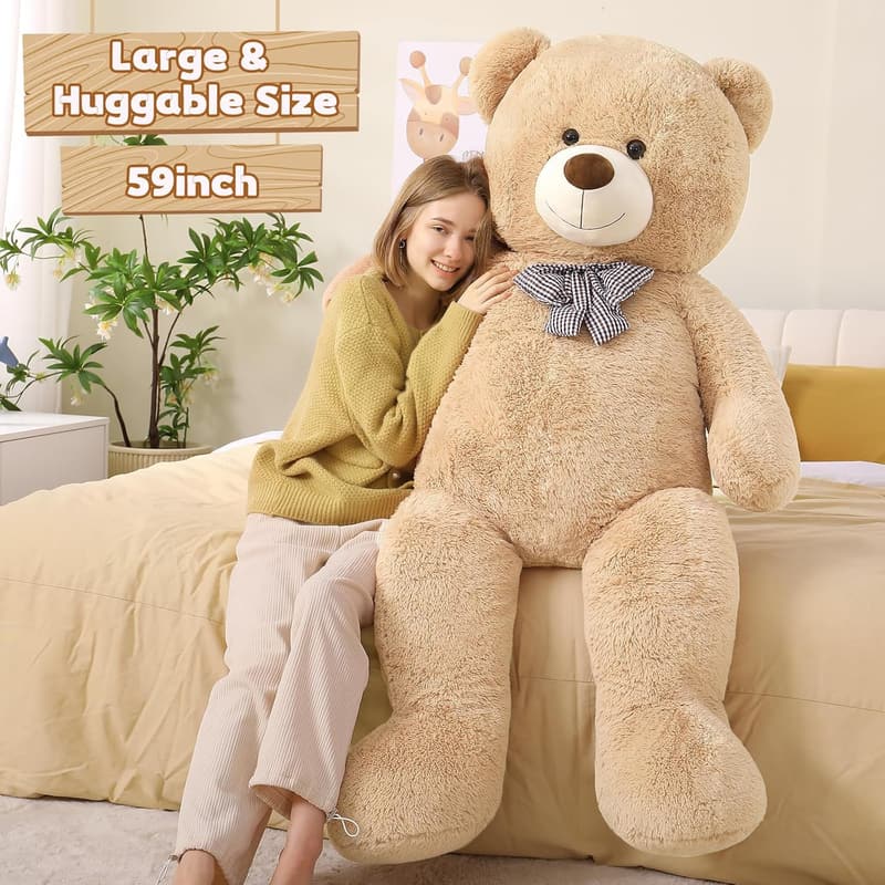 5ft Plush Teddy Bear for Kids - Ideal for Baby Showers & Gifts