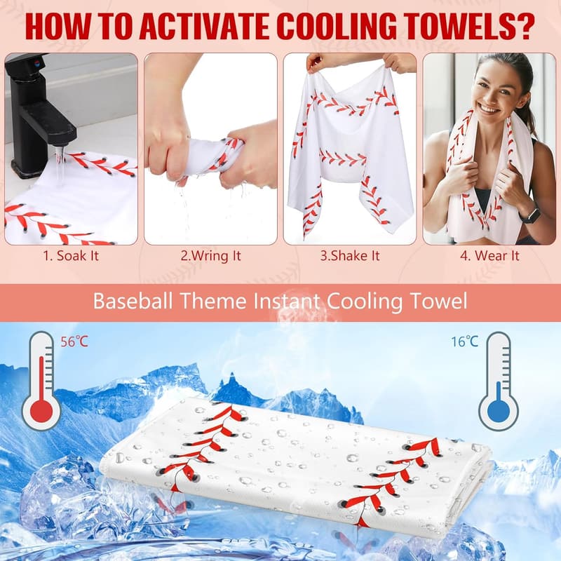 Cooling Towels for Athletes - 12 Pcs Breathable Microfiber, 40