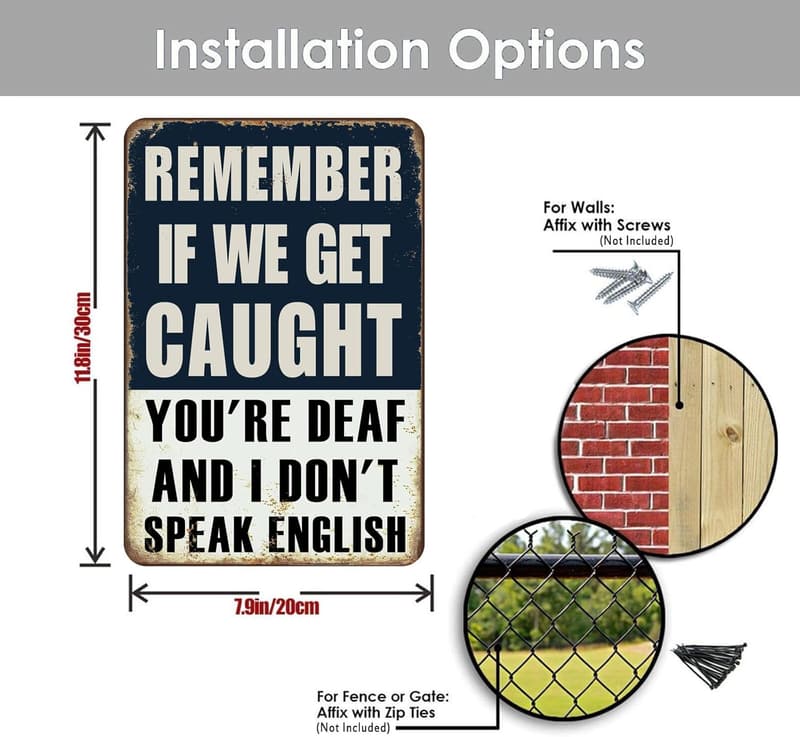 Man Cave Wall Sign - Funny Home Decor for Garage or Bar