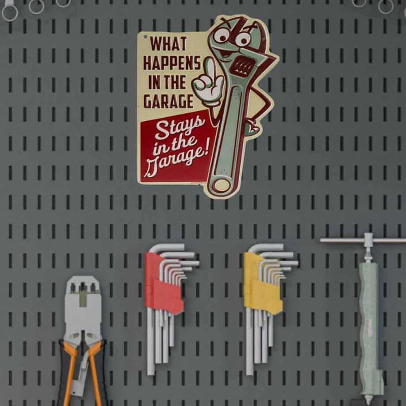 Funny Garage Embossed Metal Sign - Great Gift for Men