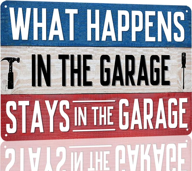 Funny Garage Tin Sign - 