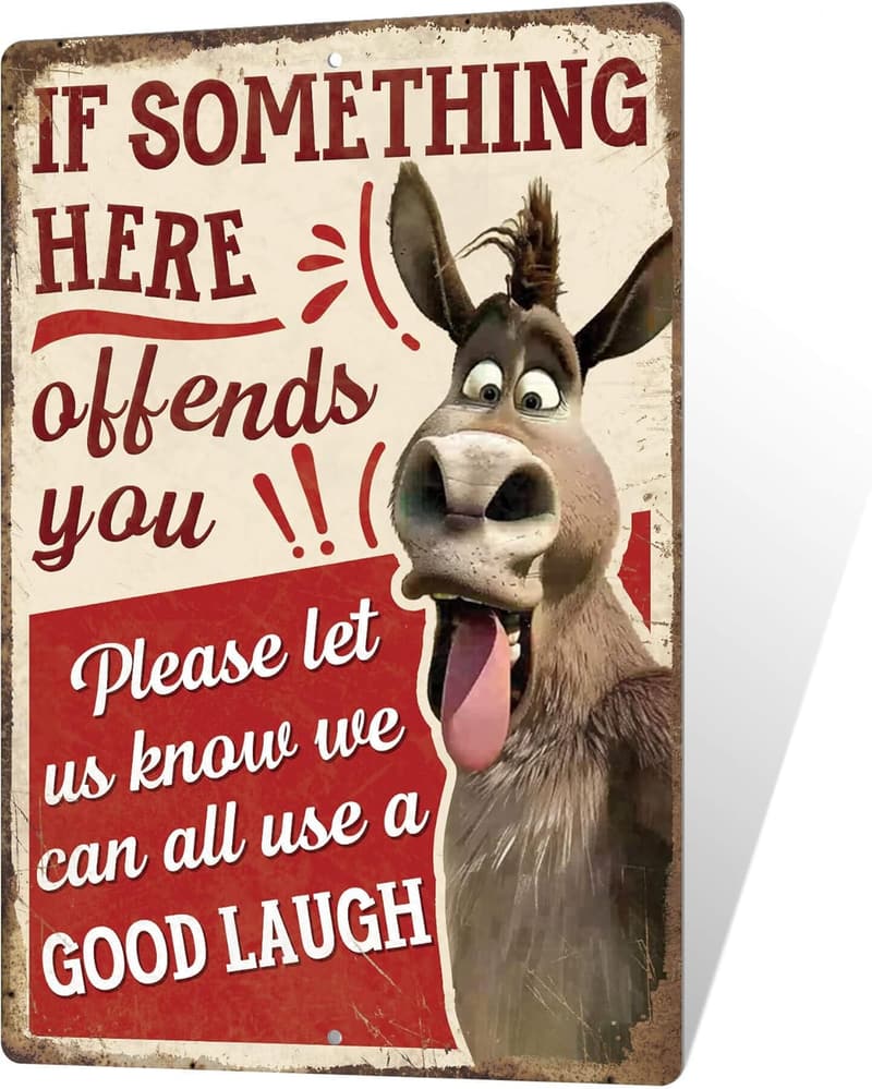 Funny Multitasking Metal Tin Sign for Man Cave Decor