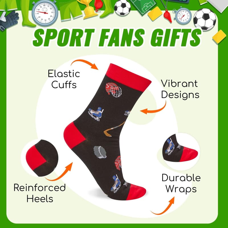 Gaming Socks for Teen Boys - Baseball, Hockey, Football, Basketball