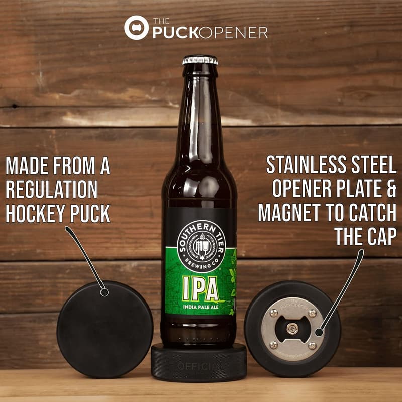 Hockey Puck Bottle Opener | Unique Gift for Hockey Coaches