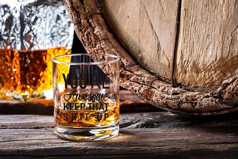Funny Whiskey Glasses for Men & Women - 11 oz Birthday Gifts