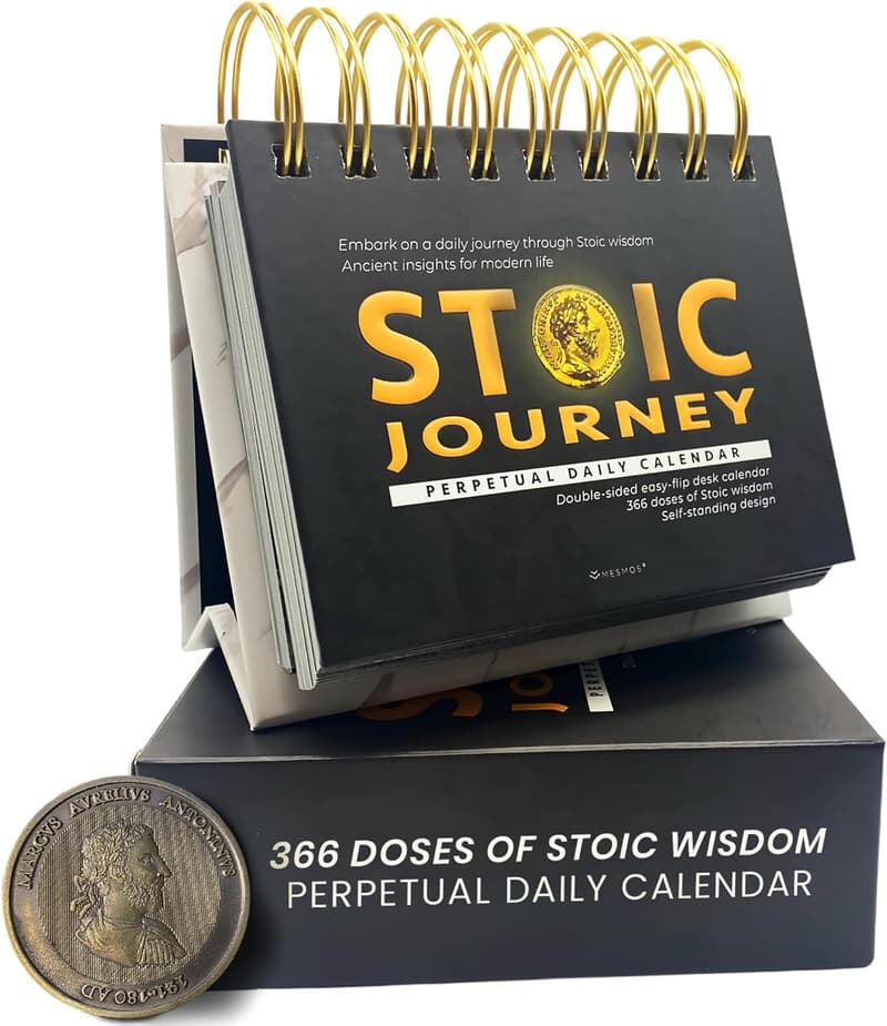 Daily Stoic Calendar - Inspirational Desk Decor for Men