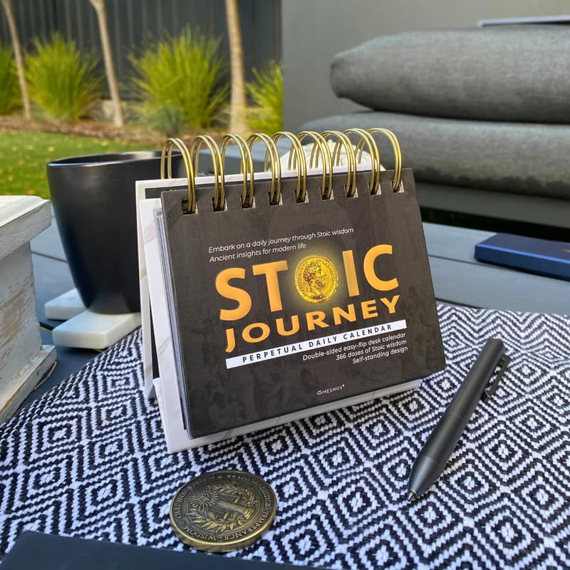 Daily Stoic Calendar - Inspirational Desk Decor for Men