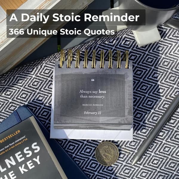 Daily Stoic Calendar - Inspirational Desk Decor for Men