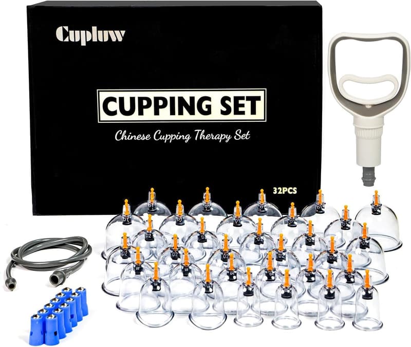 Professional Chinese Cupping Set - 32 Cups for Massage Therapy
