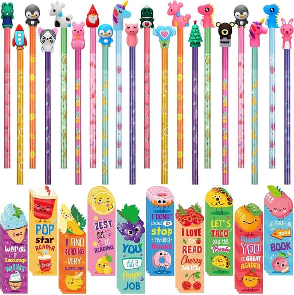 Scented Bookmarks and Fun Pencil Set for Kids