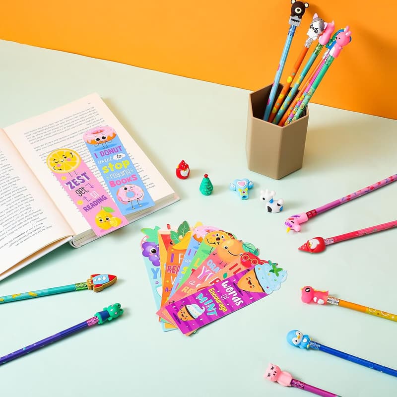 Scented Bookmarks and Fun Pencil Set for Kids