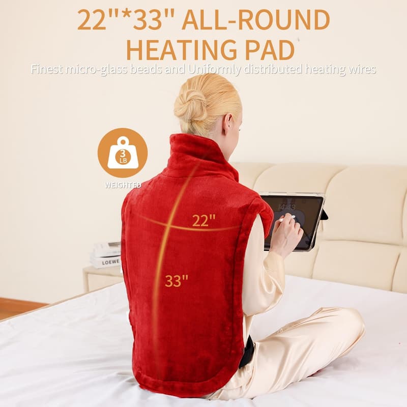 XXL Electric Heating Pad for Back Pain Relief - 24