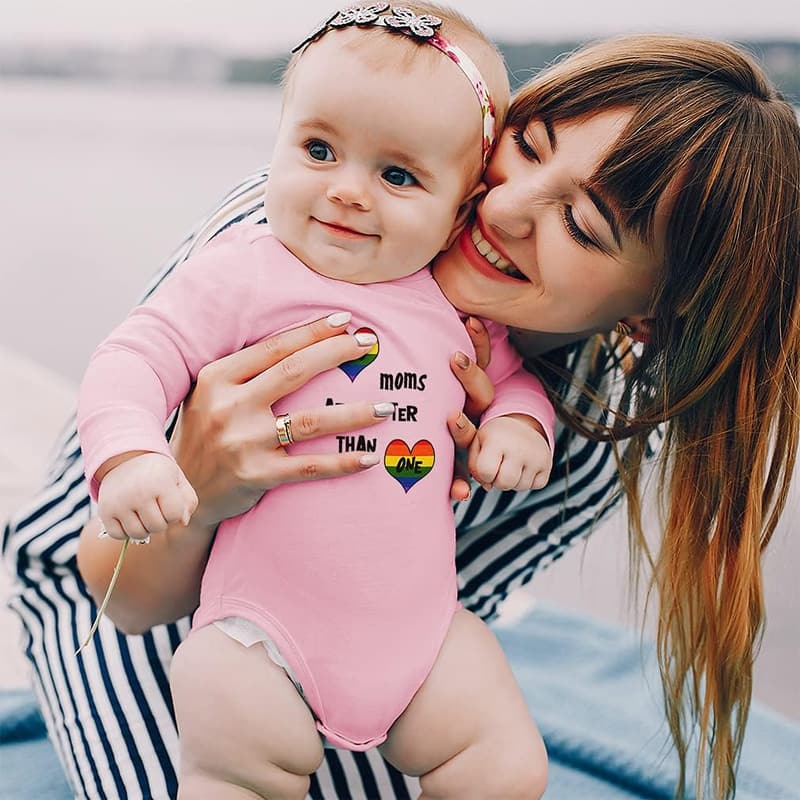 Moms Are Better Than One Baby Long Sleeve Bodysuit
