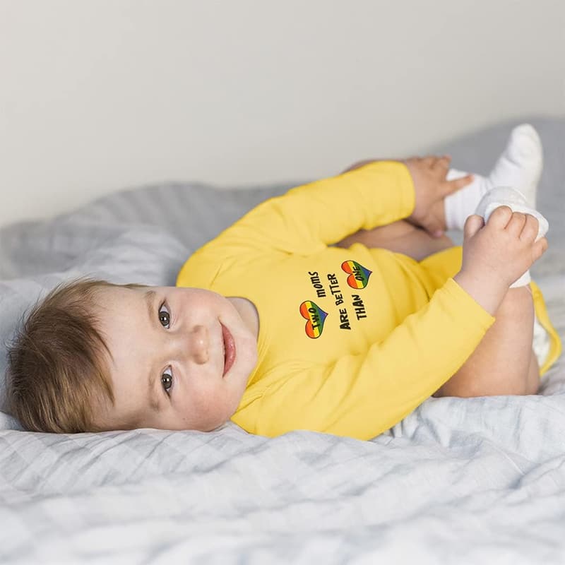 Moms Are Better Than One Baby Long Sleeve Bodysuit
