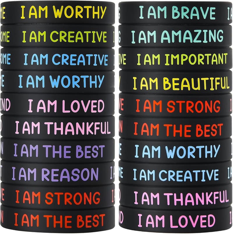 Back to School Inspirational Silicone Wristbands for Students
