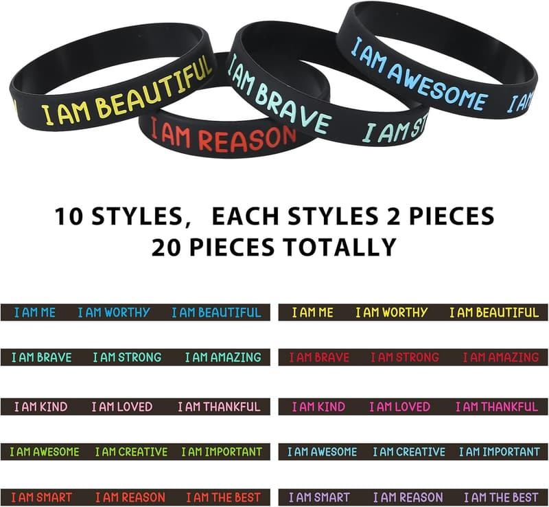 Back to School Inspirational Silicone Wristbands for Students