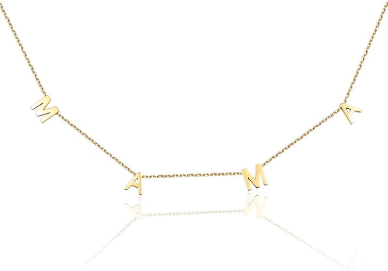 14K Gold Plated Mama Necklace for New Moms