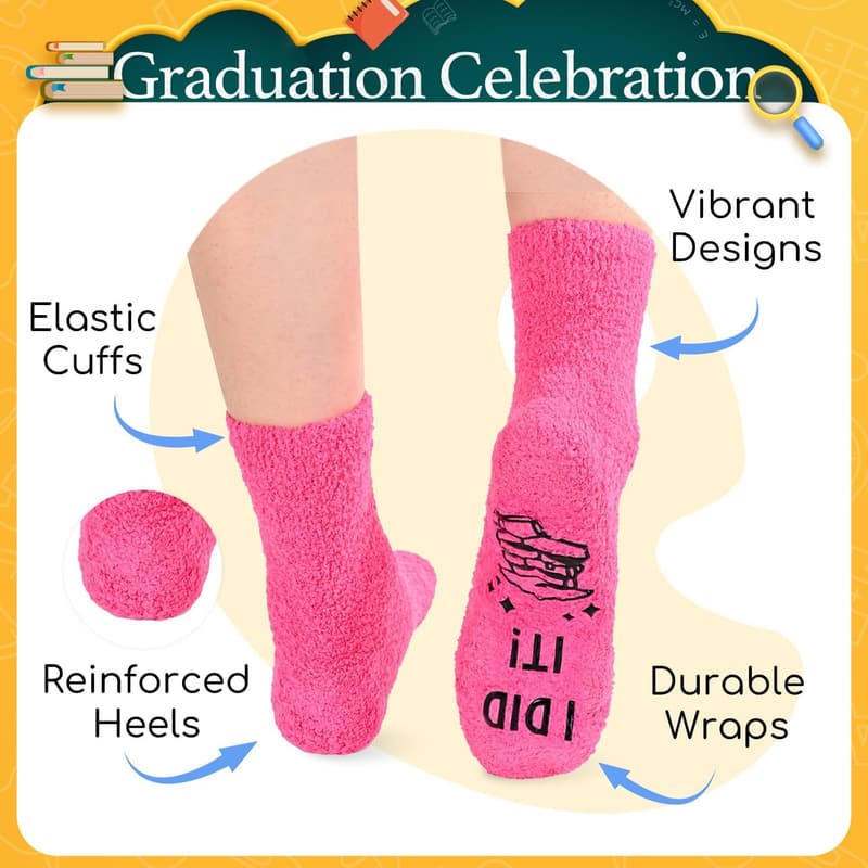 Teacher Appreciation Book Socks - Funny Graduation Gift for Women