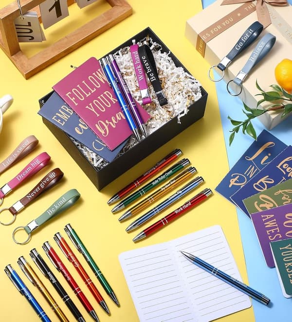 Inspirational Gift Set: 48 Notepads, Pens & Keychains
