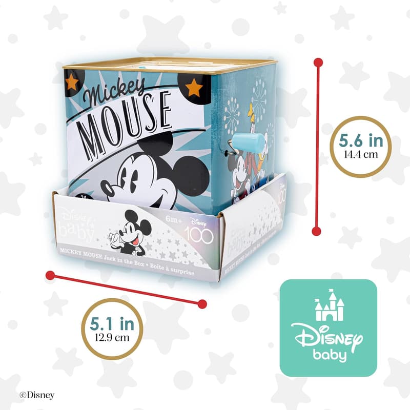 Disney Baby Retro Mickey Jack-in-the-Box Toy for Babies
