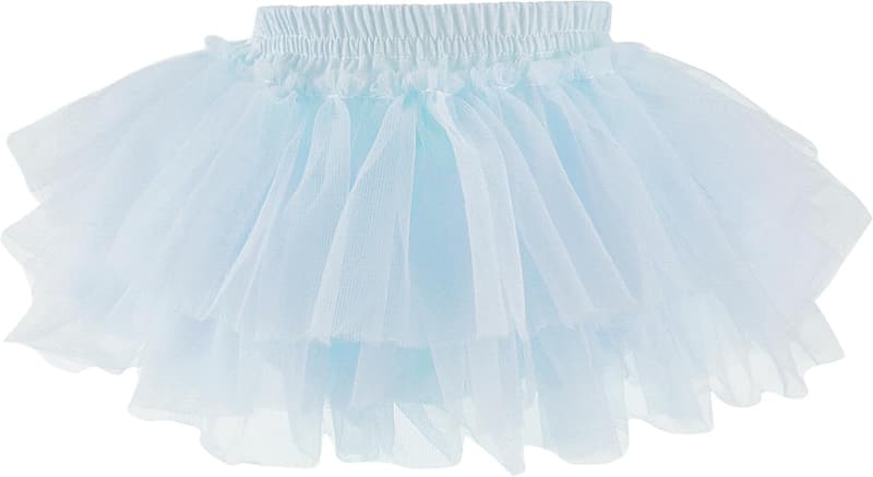 Baby Girl's Soft Tulle Tutu Skirt with Diaper Cover