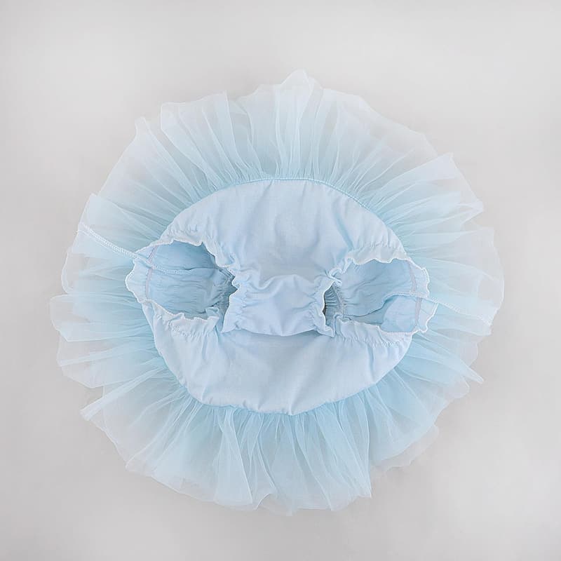 Baby Girl's Soft Tulle Tutu Skirt with Diaper Cover