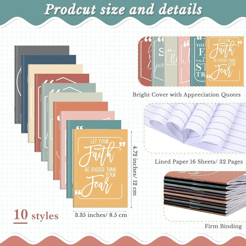 Graduation Inspirational Notepads & Pens Set - 60 Pcs