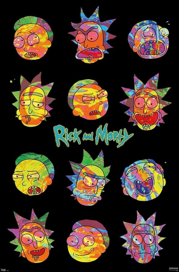 Rick and Morty Vaporwave Wall Poster - Unframed 34