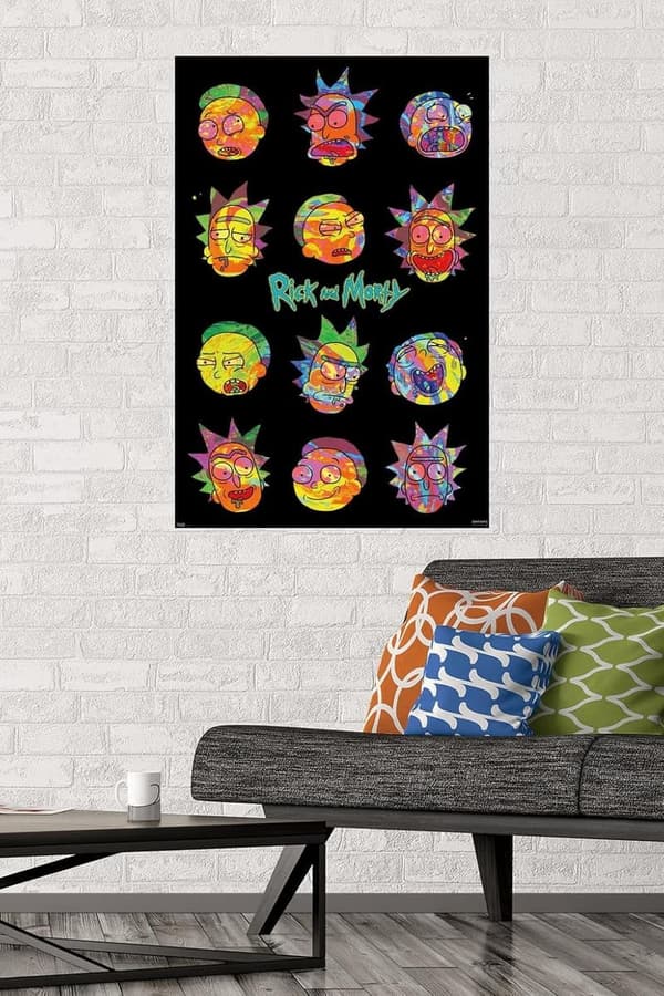 Rick and Morty Vaporwave Wall Poster - Unframed 34