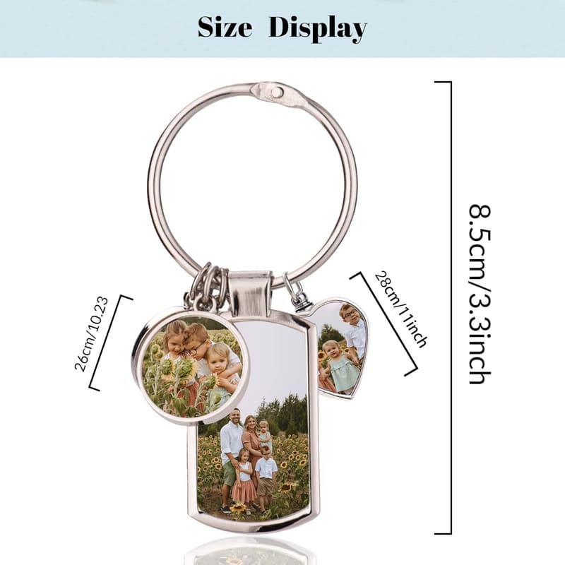 Personalized Photo Keychain - Custom Wedding & Birthday Gift