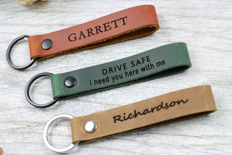 Personalized Leather Keychain - Ideal Birthday Gift for All