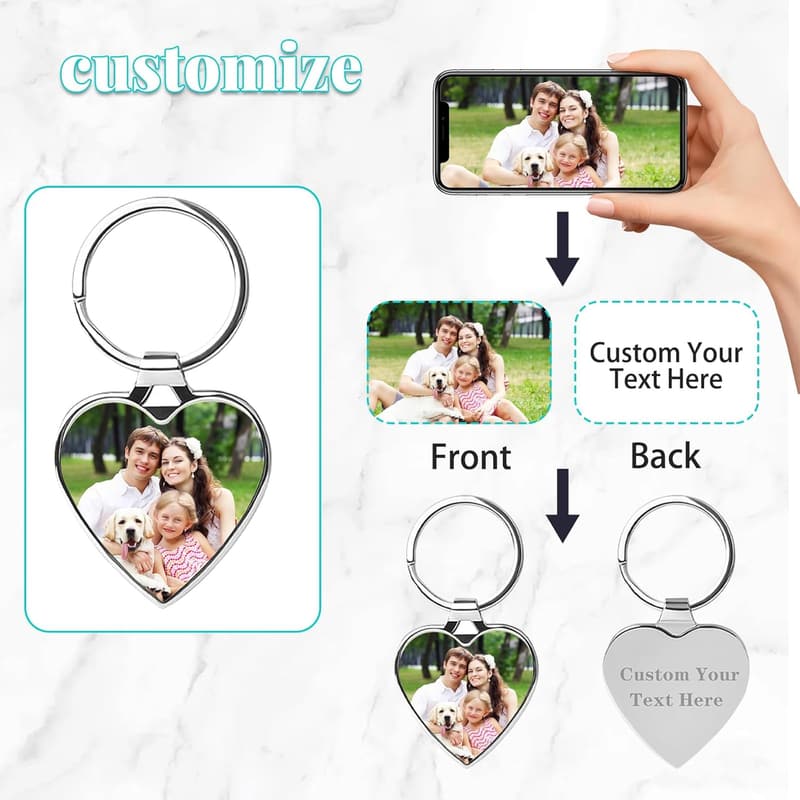Personalized Photo Keychain for Men and Boyfriends