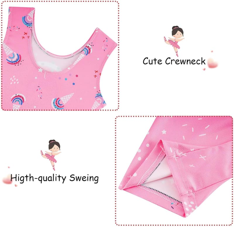 Sparkly Gymnastics Leotards for Girls Ages 2-10
