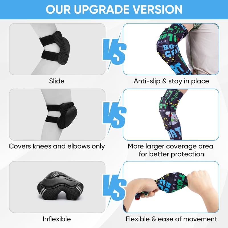 Toddler Soft Protective Gear Set: Knee and Elbow Pads