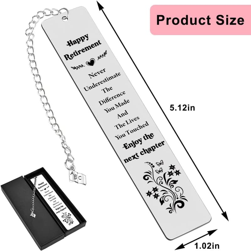Retirement Gift Bookmark for Women - Coworkers & Friends