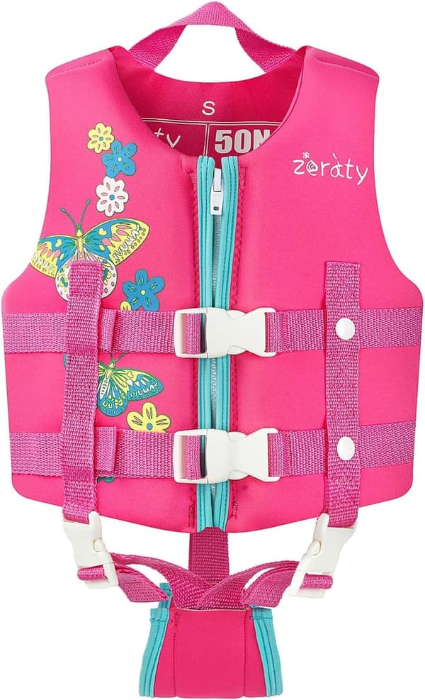 Kids Neoprene Swim Vest with Adjustable Safety Straps