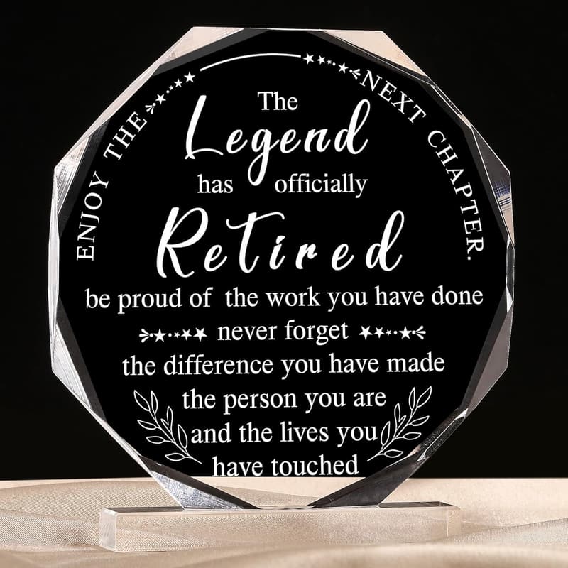 Retirement Gift Plaque - Inspirational Keepsake for Men and Women
