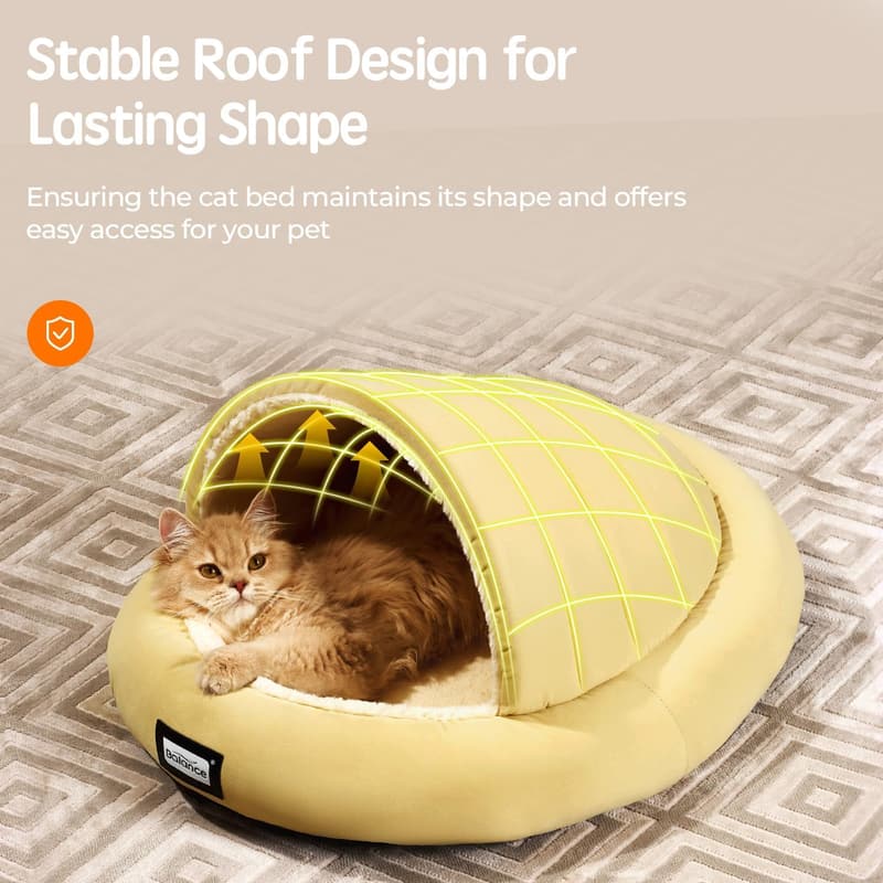 Balance 2-in-1 Indoor Cat Bed and Hideaway with Removable Cushion