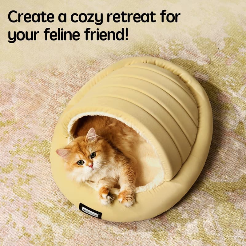 Balance 2-in-1 Indoor Cat Bed and Hideaway with Removable Cushion