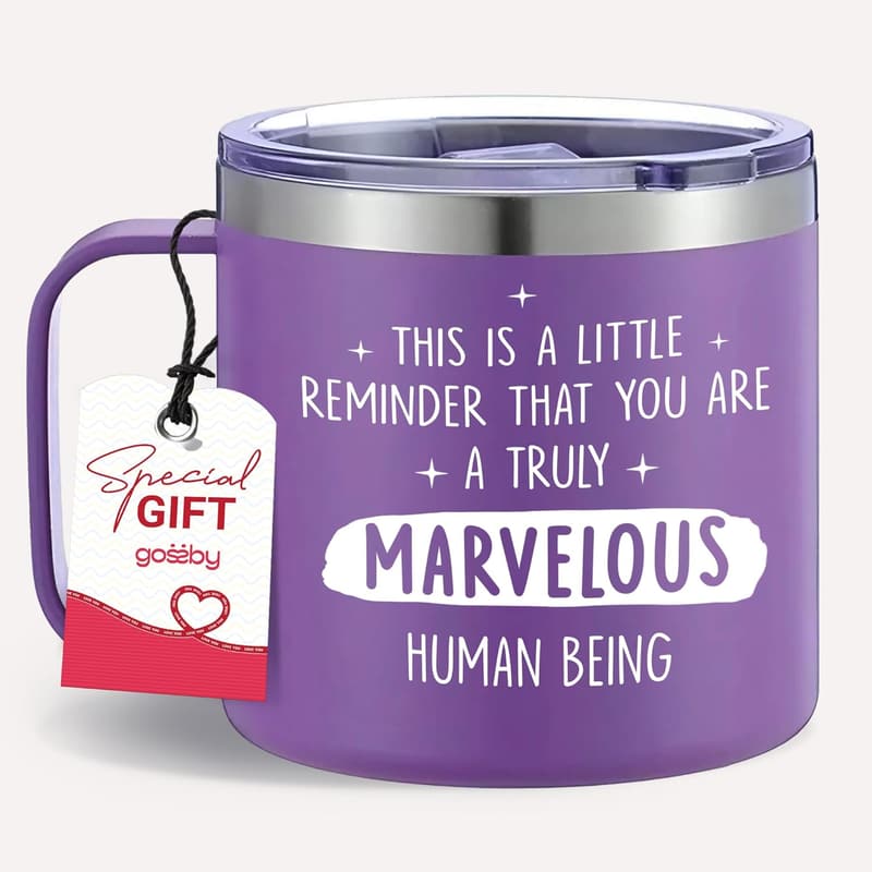 Thank You Insulated Coffee Tumbler - 14oz Gift for Her & Him