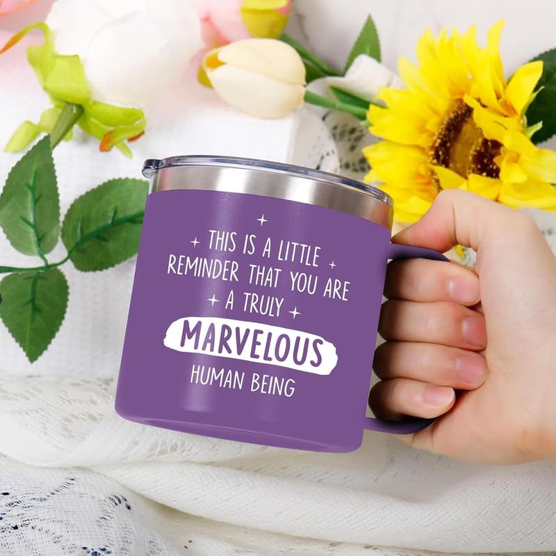 Thank You Insulated Coffee Tumbler - 14oz Gift for Her & Him