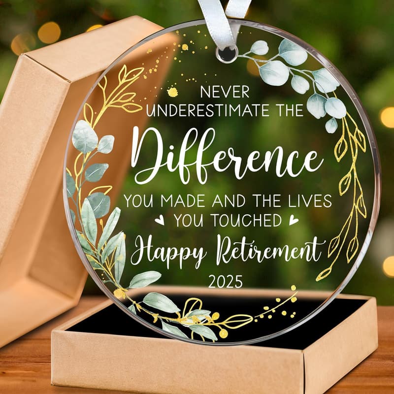 2025 Retirement Ornament - Acrylic Keepsake for All Employees
