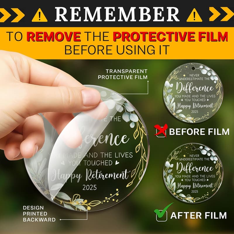 2025 Retirement Ornament - Acrylic Keepsake for All Employees
