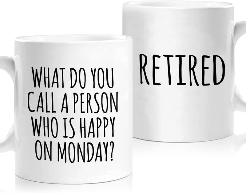 Happy Retirement Mug 11 oz for Coworkers and Teachers