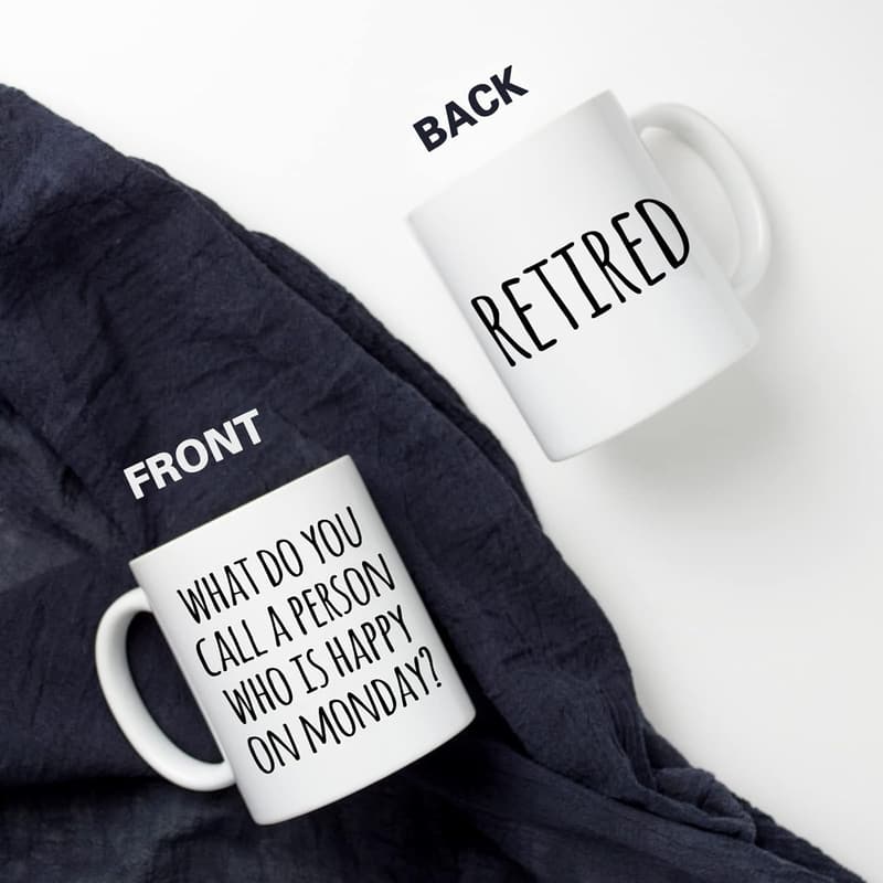 Happy Retirement Mug 11 oz for Coworkers and Teachers